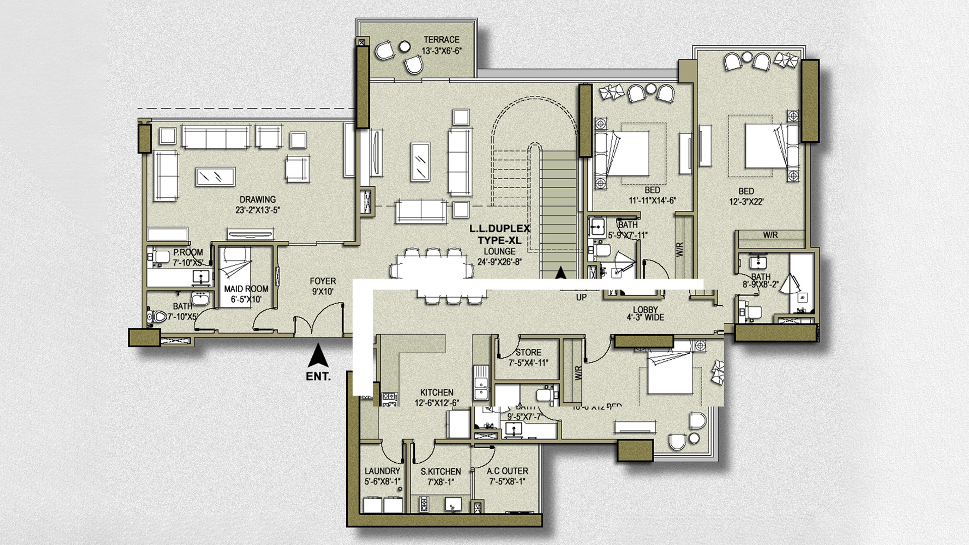 Penthouse-Lower Level Duplex-T